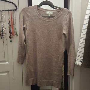 Speckled tunic sweater